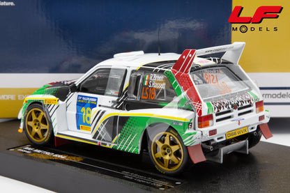modellino mg metro 6r4 rally sunstar 1:18 posteriore