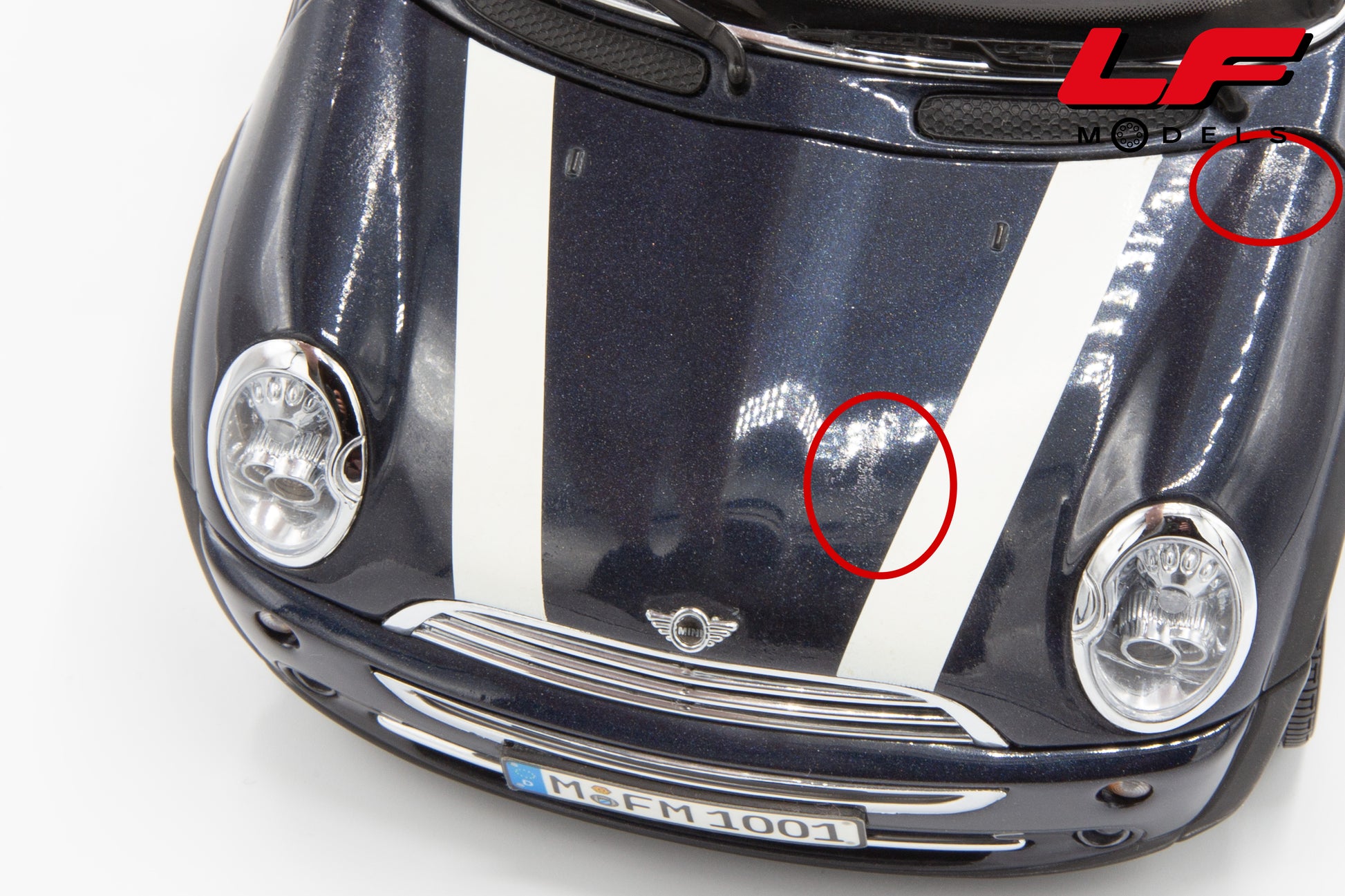 modellino mini cooper kyosho 1:18 difetto