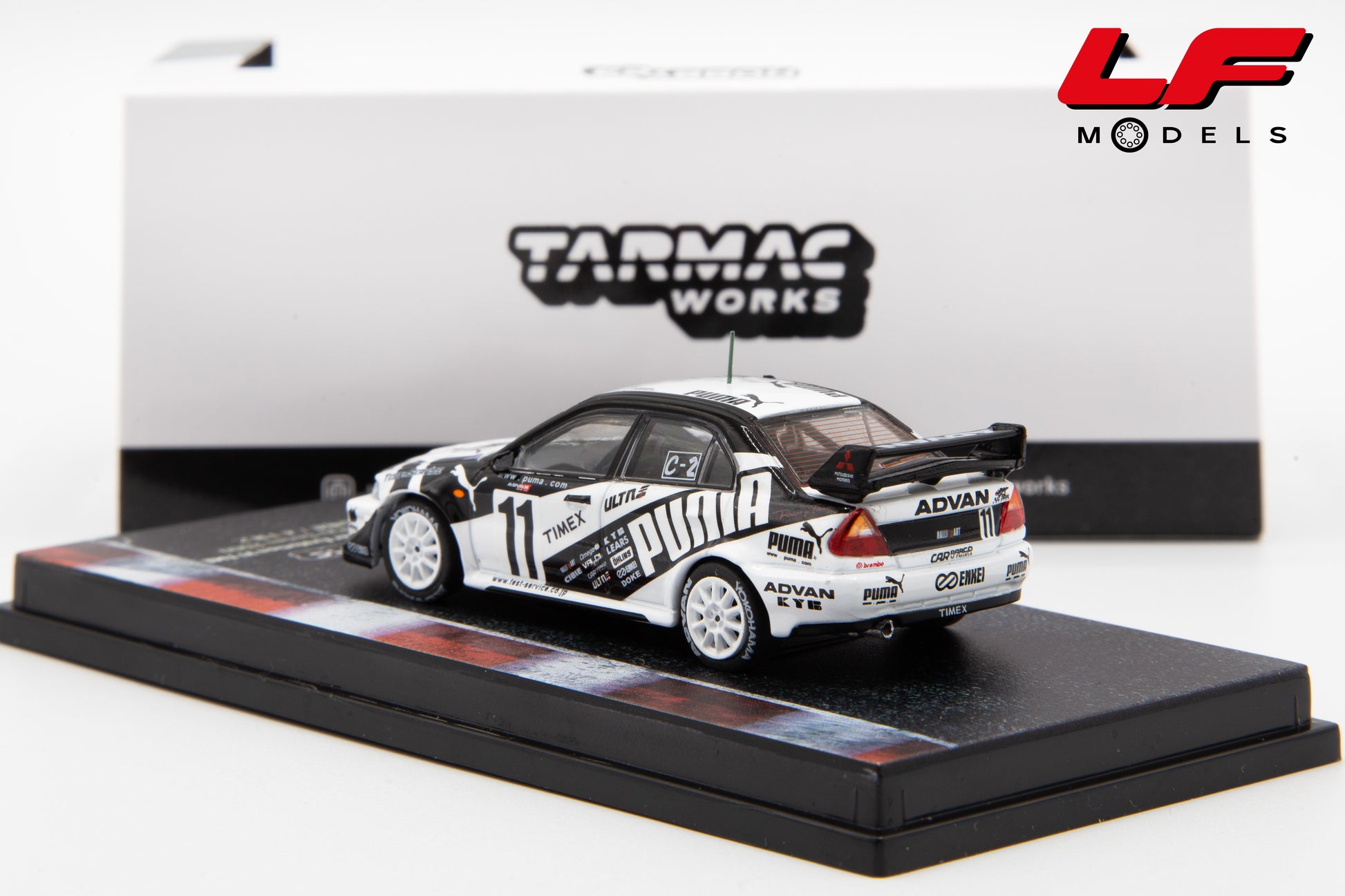 modellino mitsubishi lancer evo tarmac 1:64 T64-021-00ST11 vista posteriore