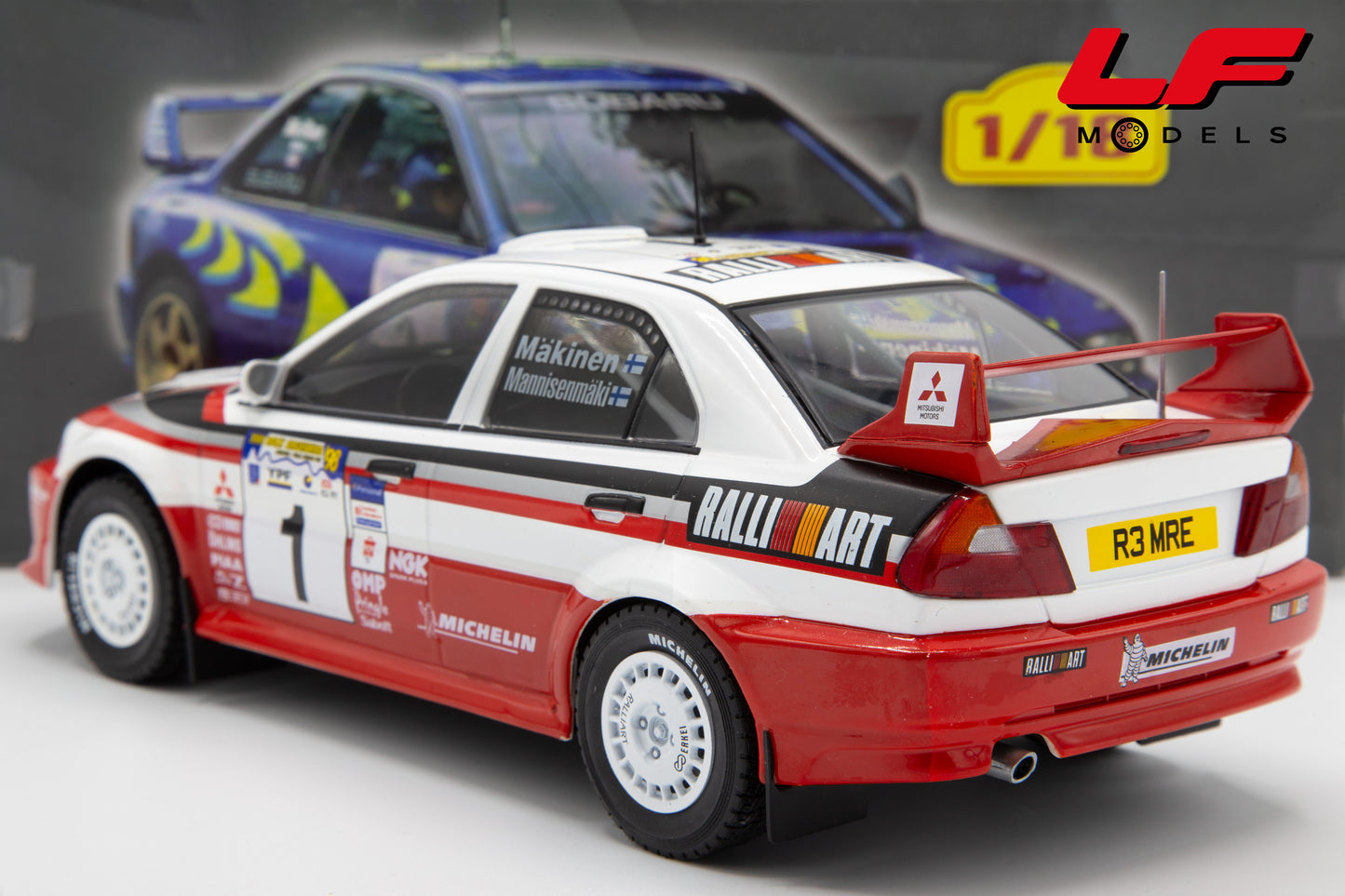 modellino mitsubishi lancer evo altaya 1:18 posteriore