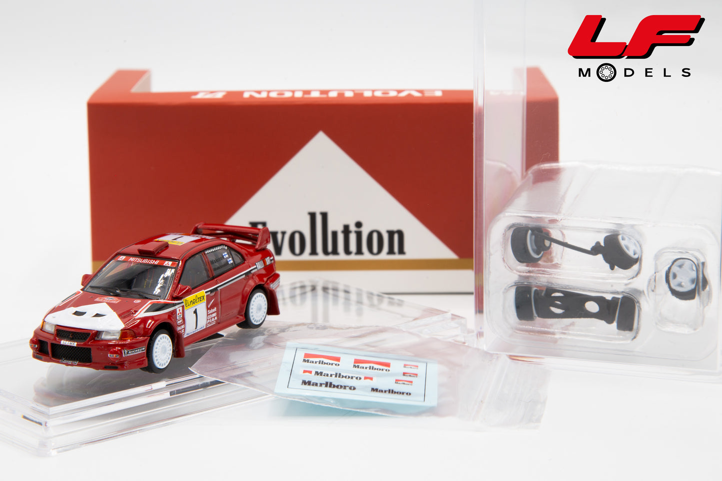 modellino mitsubishi lancer evo vi win car of the rally montecarlo 1999 bm creations 1:64 BM64B0410 vista frontale