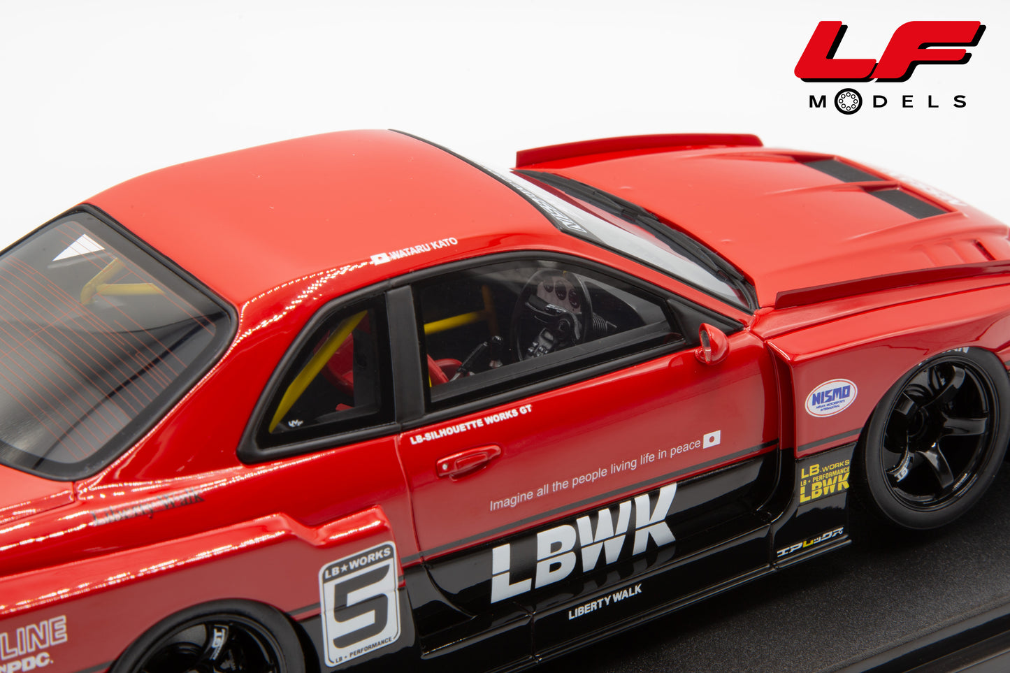 modellino nissan gtr r34 lbwk gt spirit 1:18 GT570 vista interni