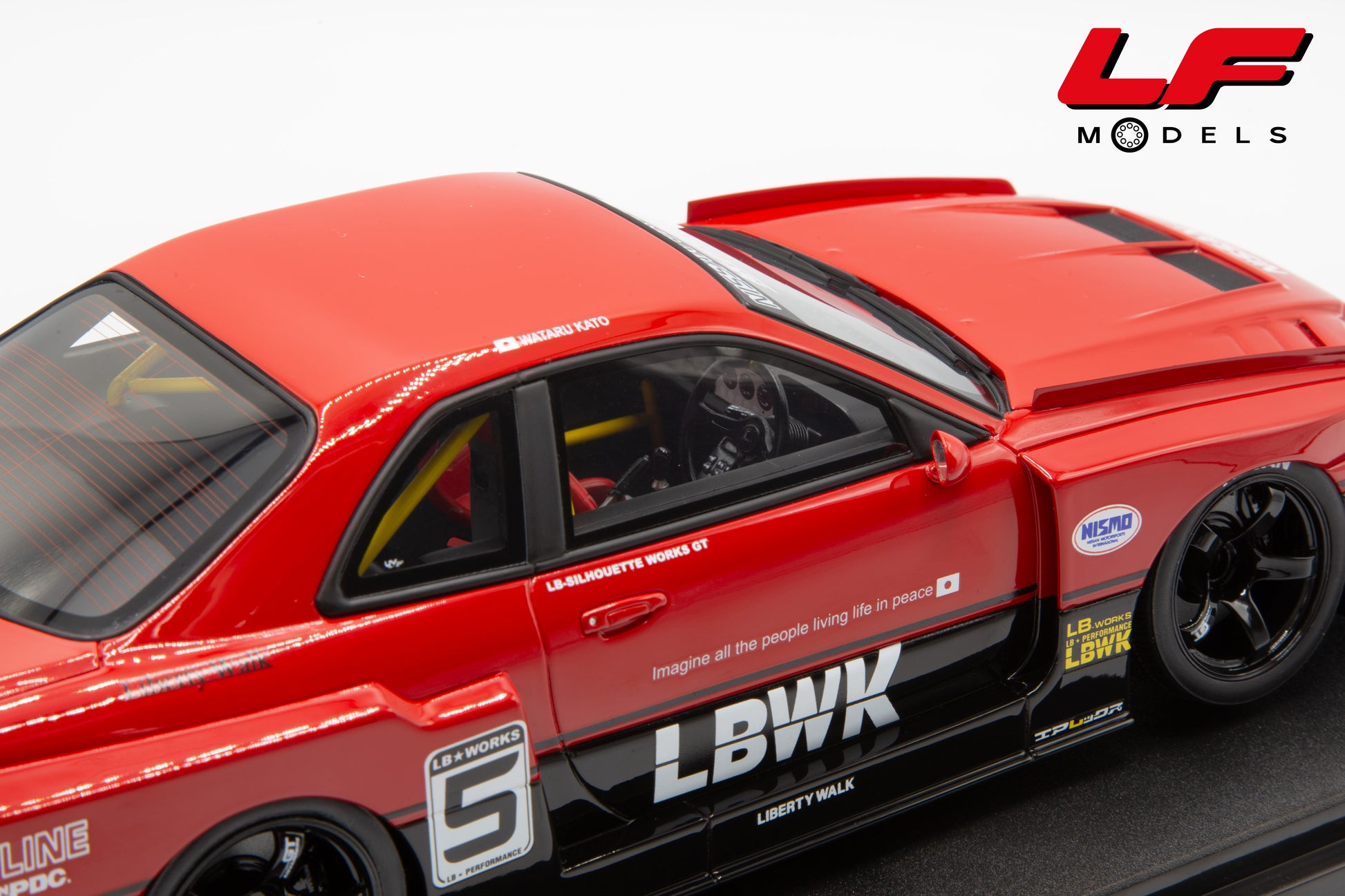 modellino nissan gtr r34 lbwk gt spirit 1:18 GT570 vista interni