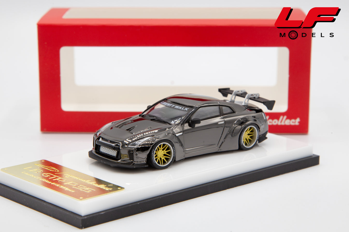 modellino nissan gt-r r35 mymodelcollect 1:64 frontale