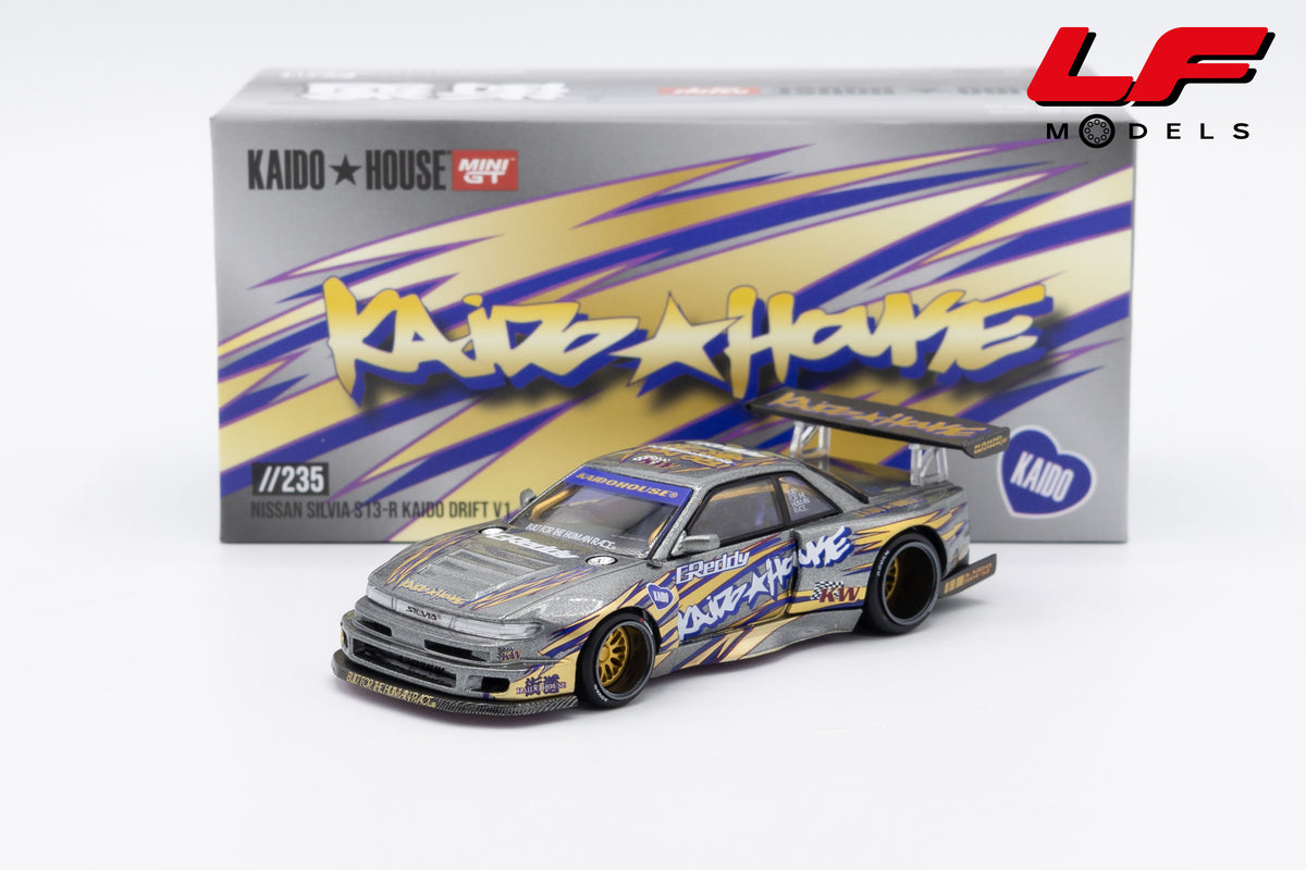 modellino nissan silvia s13 r kaido house mini gt 1:64 KHMG235 vista frontale