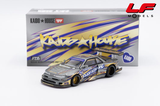 modellino nissan silvia s13 r kaido house mini gt 1:64 KHMG235 vista frontale