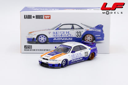 modellino nissan skyline gtr r33 kaido house mini gt 1:64 KHMG213 vista frontale