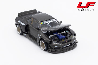 modellino nissan skyline gtr r34 kaido house mini gt 1:64 KHMG222 vista motore