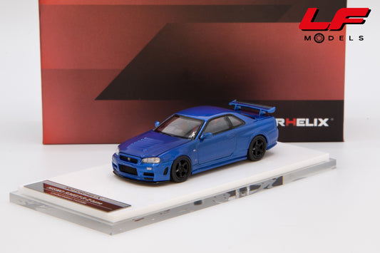 modellino nissan gtr r34 z tune motorhelix 1:64 M63416 vista frontale