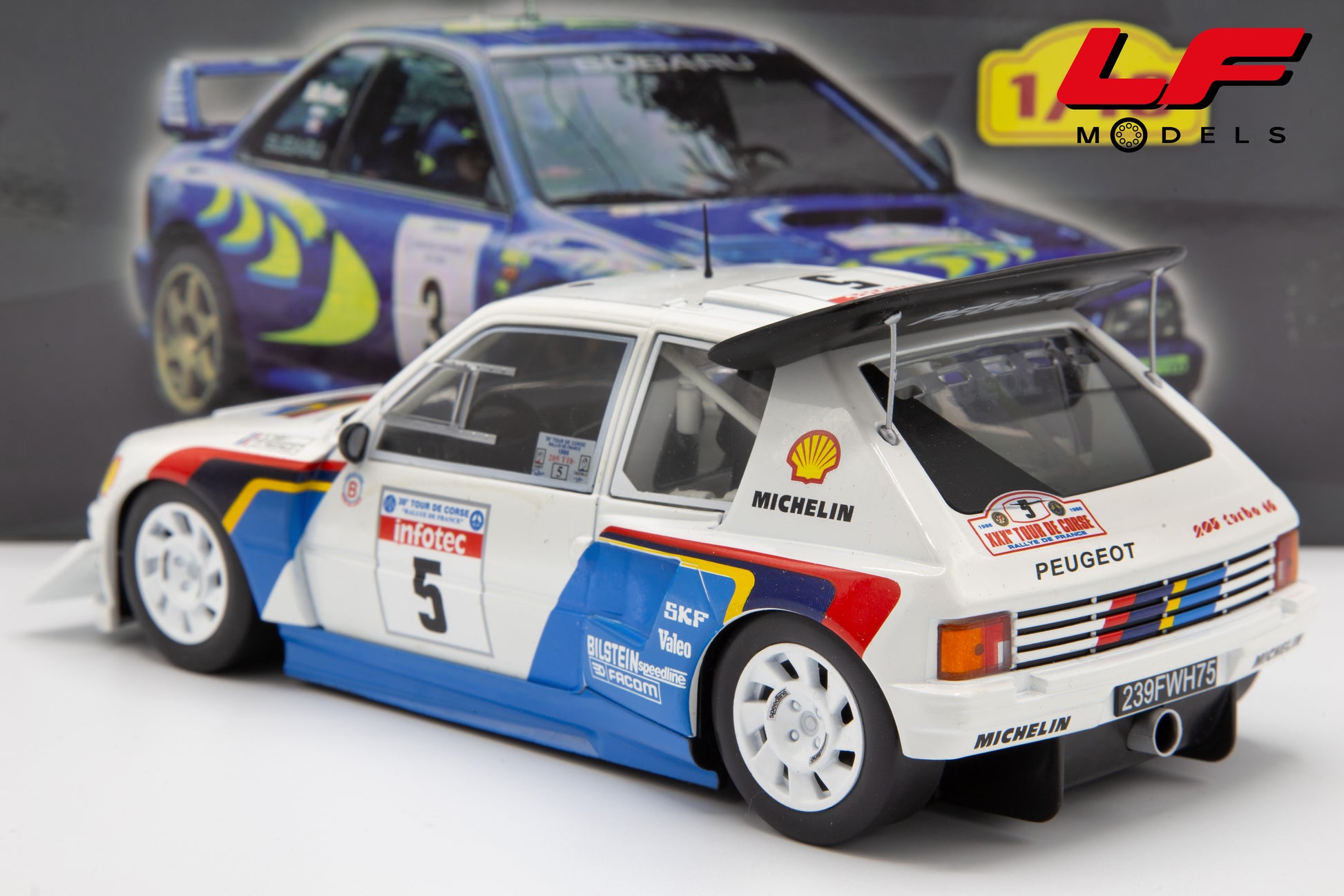 modellino peugeot 205 altaya 1:18 posteriore