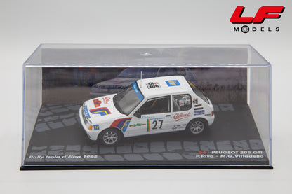 modellino peugeot 205 rally isola d'elba edicola 1:43 vista teca