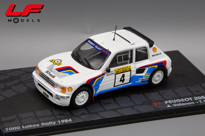 modellino peugeot 205 t16 e1 1000 lakes rally edicola 1:43 vista frontale