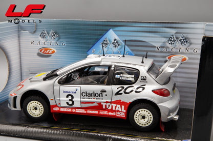 modellino peugeot 206 solido 1:18 posteriore