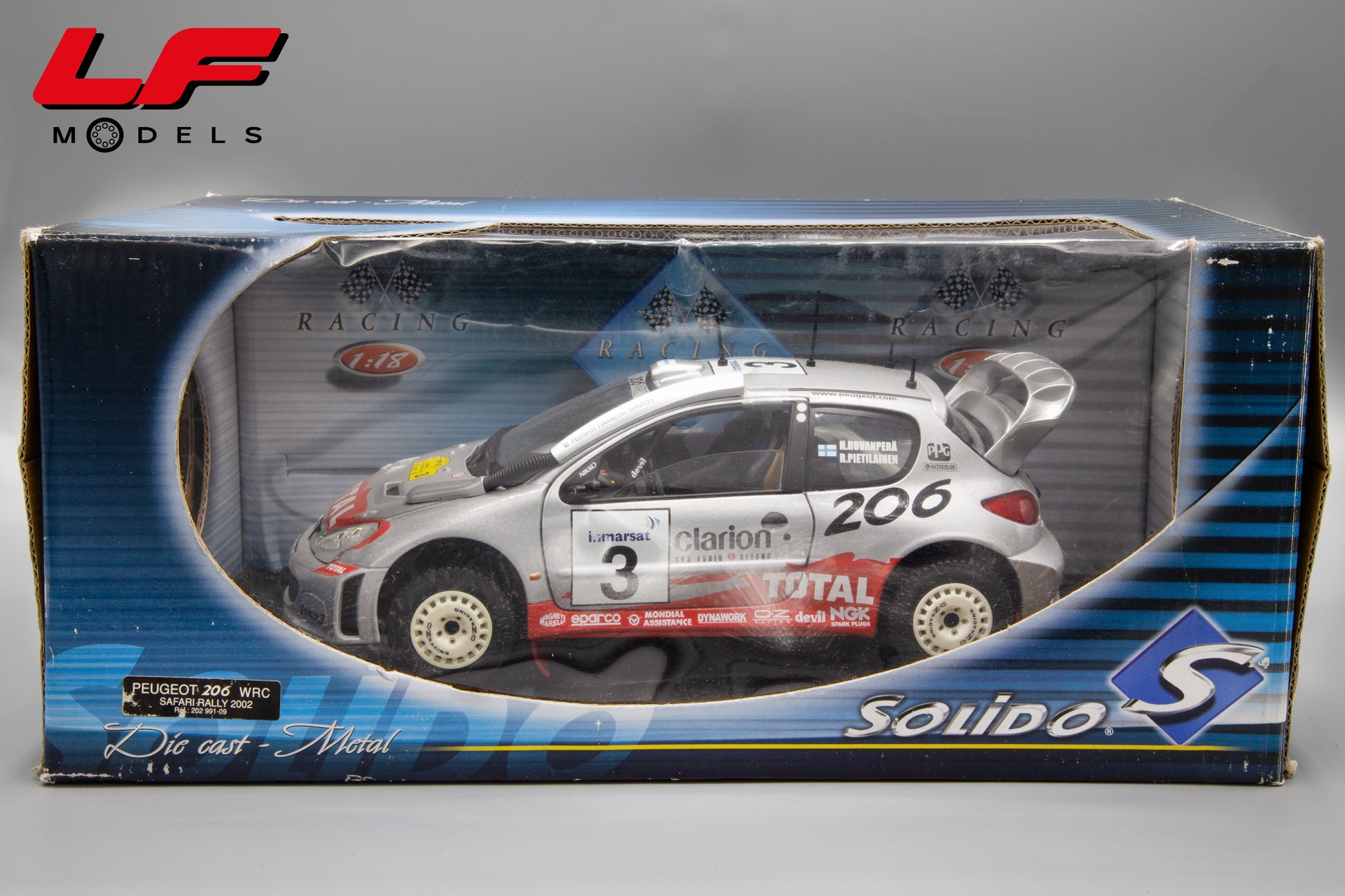 modellino peugeot 206 solido 1:18 scatola