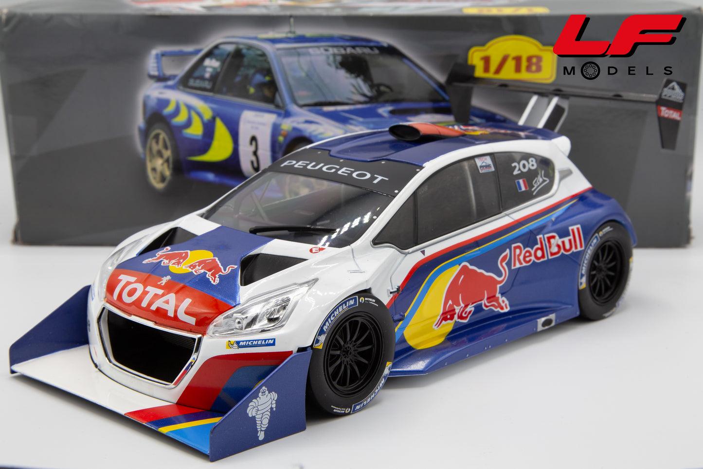modellino peugeot 208 altaya 1:18 frontale