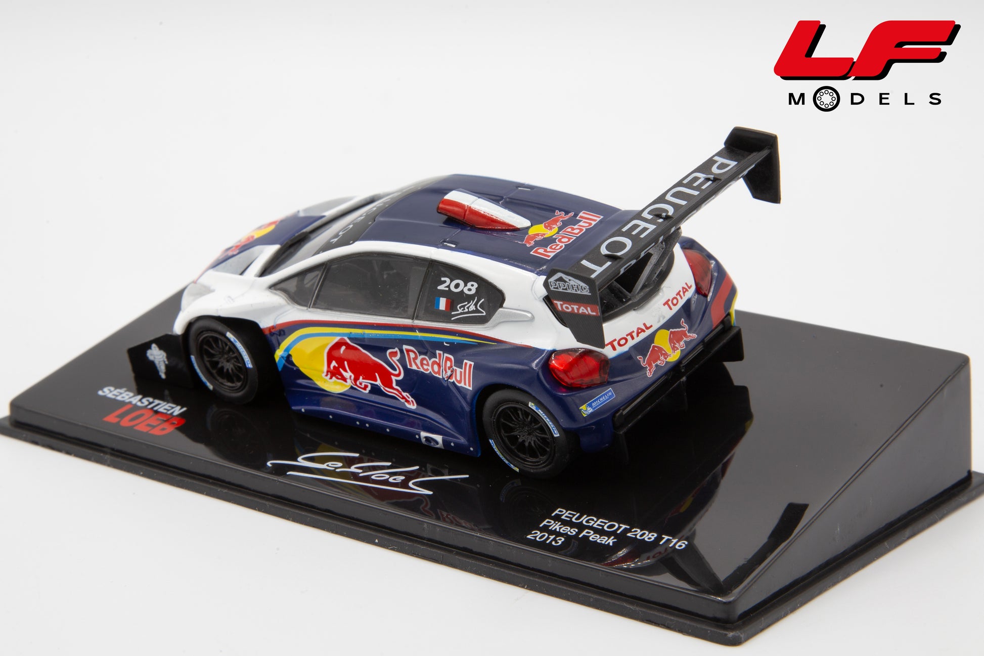 modellino eugeot 208 t16 rally pikes peak edicola 1:43 vista posteriore