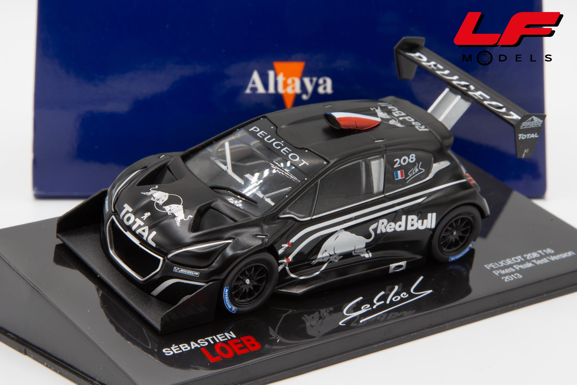 modellino peugeot 208 rally pikes peak edicola 1:43 vista frontale