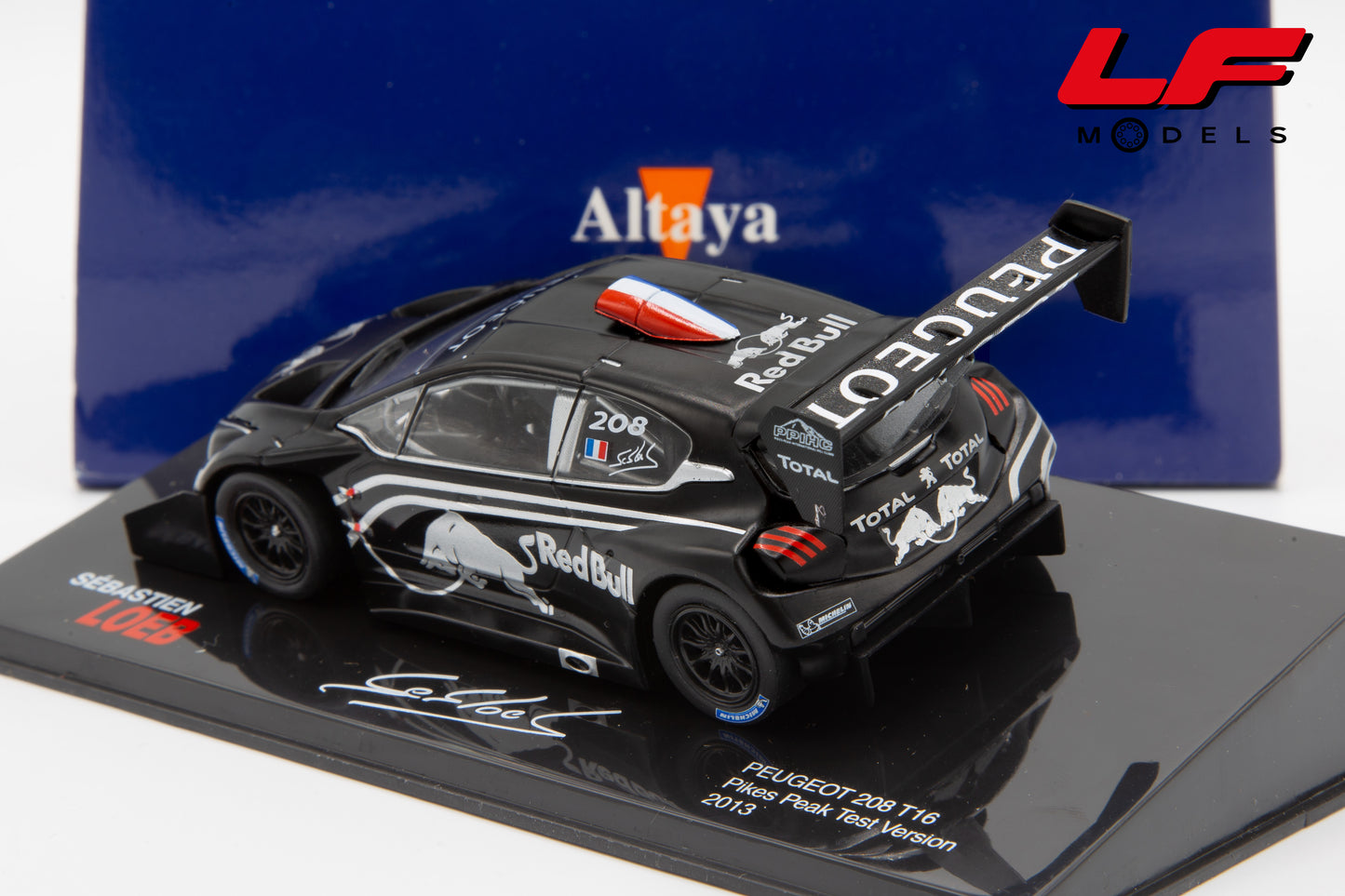 modellino peugeot 208 rally pikes peak edicola 1:43 vista posteriore