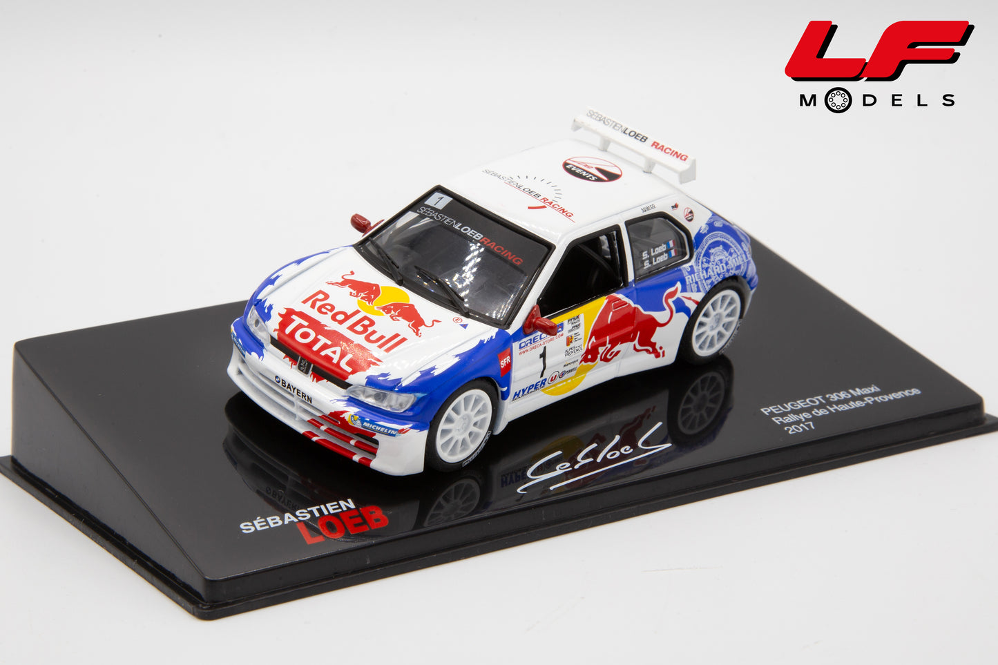 modellino peugeot 306 maxi rally edicola 1:43 EDICOLA-PEUG-306-LB-43 vista frontale