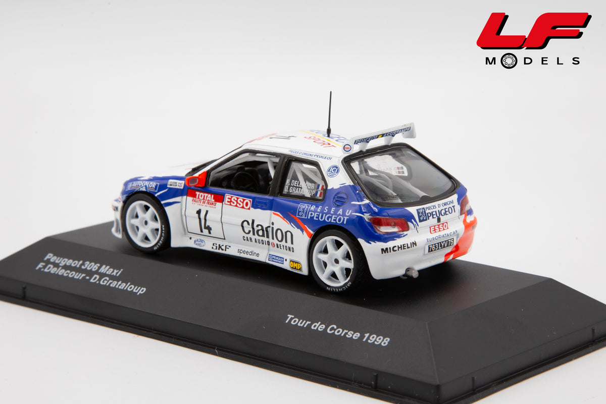 modellino peugeot 306 maxi tour de corse edicola 1:43 vista posteriore