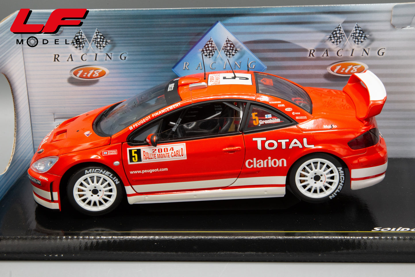 modellino peugeot 307 solido 1:18 frontale