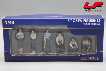 modellino pit crew figurines team tyrrell tsm model 1:43 scatola