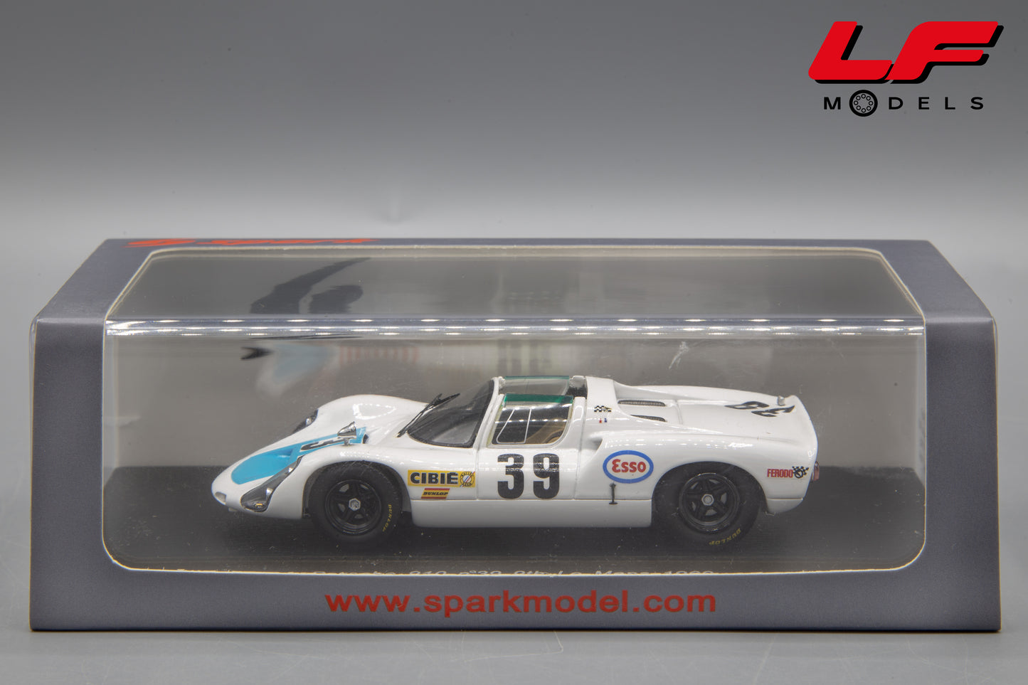 modellino porsche 910 le mans spark 1:43 scatola