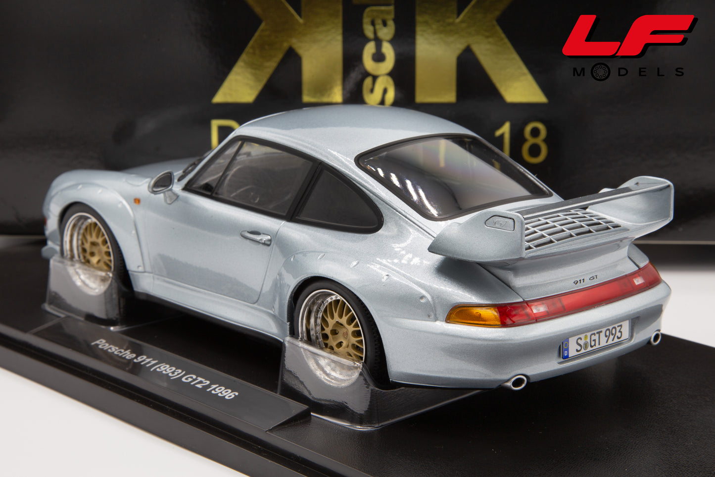 modellino porsche 911 993 gt2 kk scale 1:18 posteriore