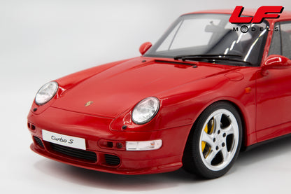 modellino porsche 911 993 turbo s rosso gt spirit 1:12 GT556 vista frontale