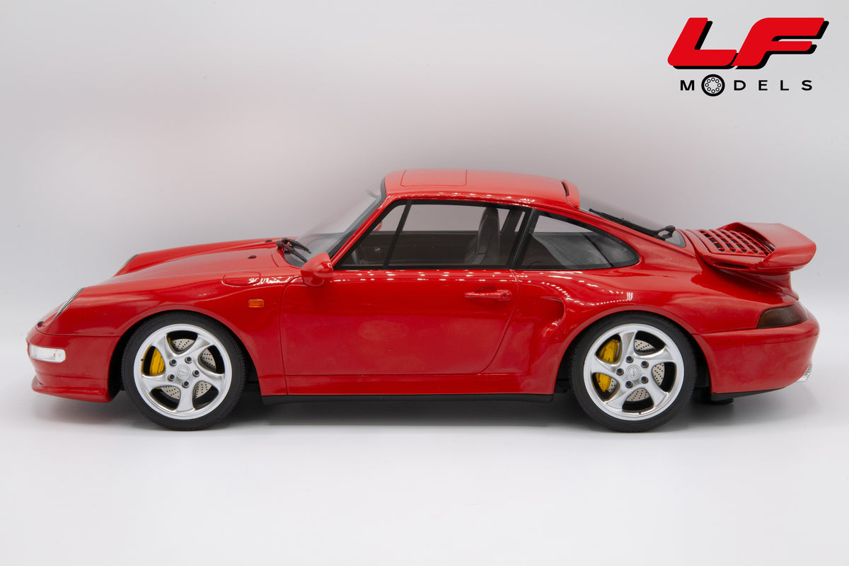modellino porsche 911 993 turbo s rosso gt spirit 1:12 GT556 vista laterale