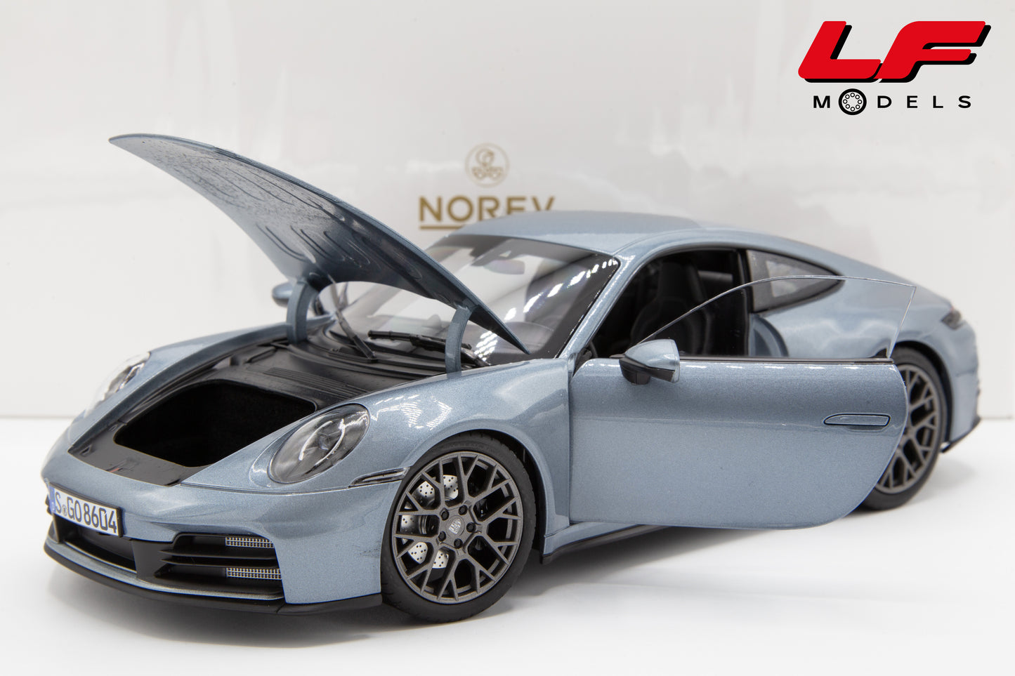 modellino porsche 911 992 norev 1:18 frontale
