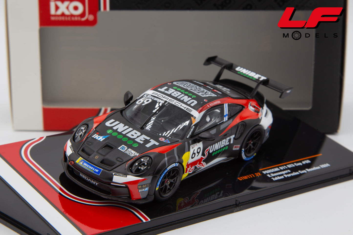 modellino porsche 911 gt3 cup ixo models 1:43 frontale