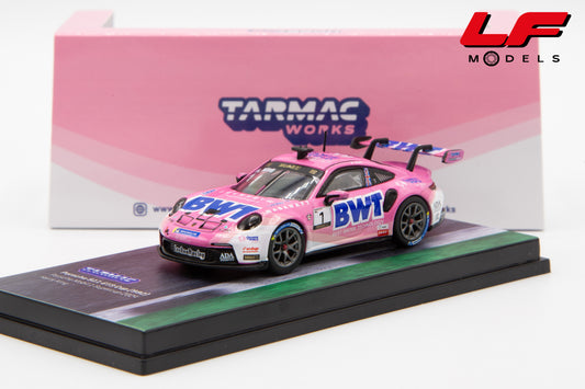 modellino porsche 911 gt3 cup bwt tarmac 1:64 T64-093-24PSC01 vista frontale