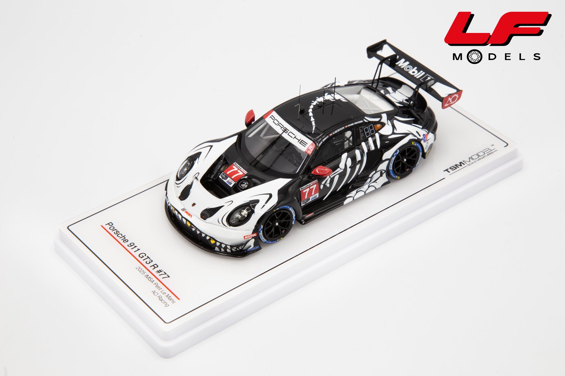 modellino porsche 911 gt3 r imsa tsm 1:43 TSM430905 vista frontale