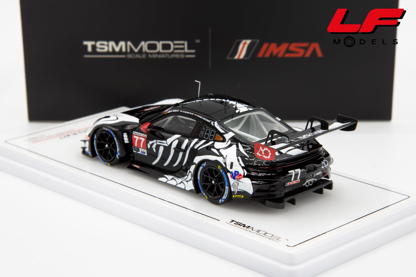 modellino porsche 911 gt3 r imsa tsm 1:43 TSM430905 vista posteriore