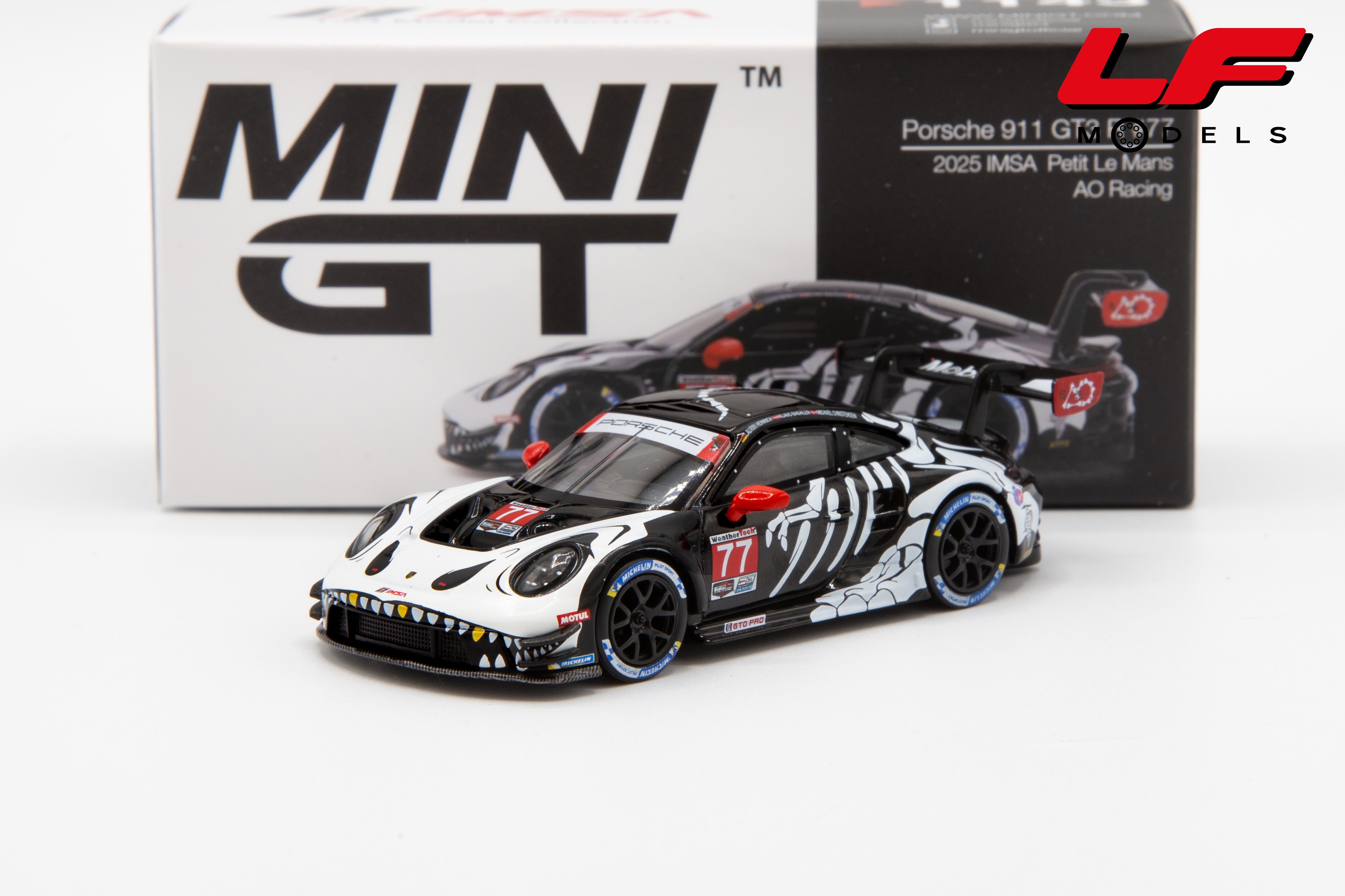 Mini GT Porsche 911 GT3 R Skeleton Rexy MGT01143-L 1:64 | LF Models