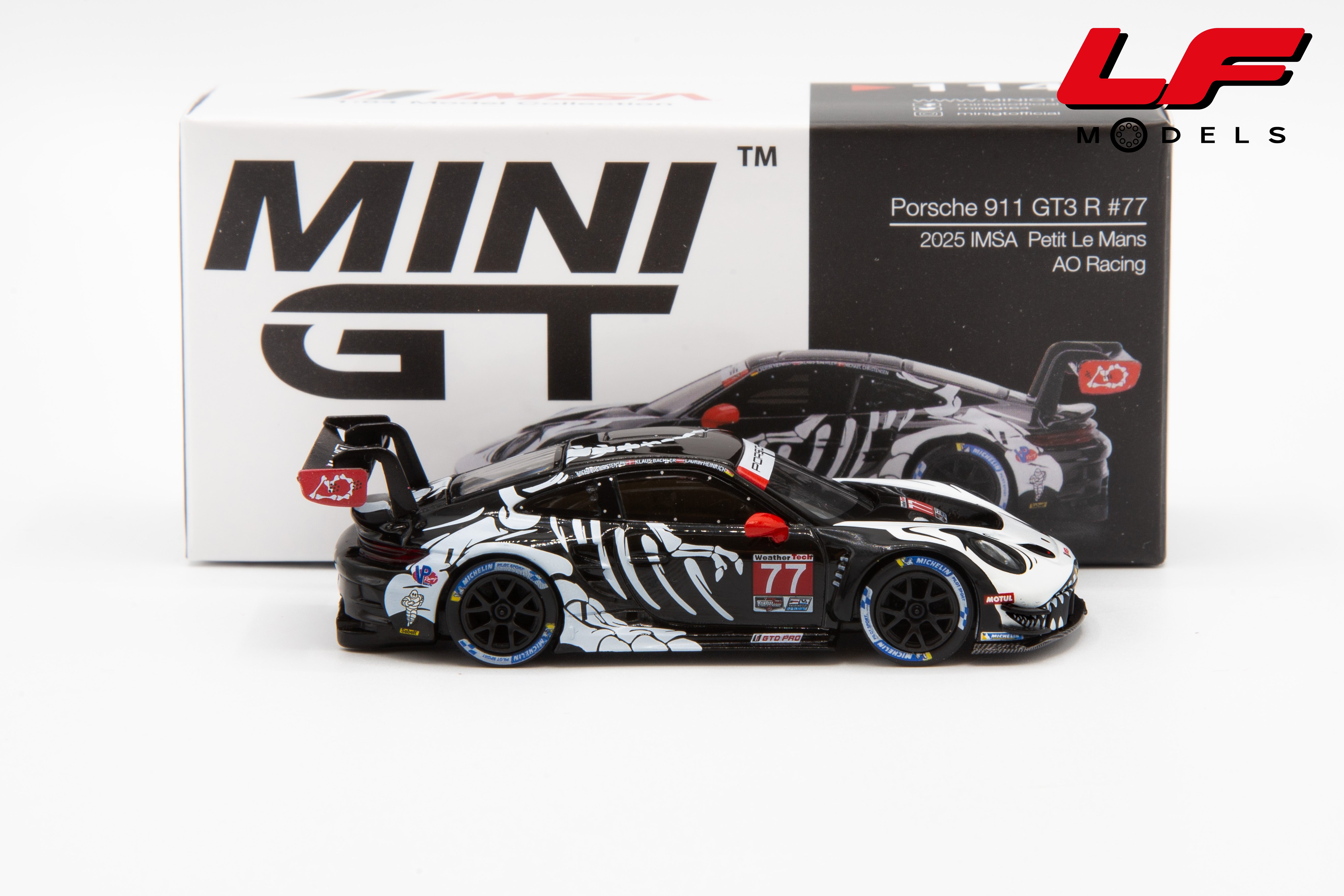 Mini GT Porsche 911 GT3 R Skeleton Rexy MGT01143-L 1:64 | LF Models