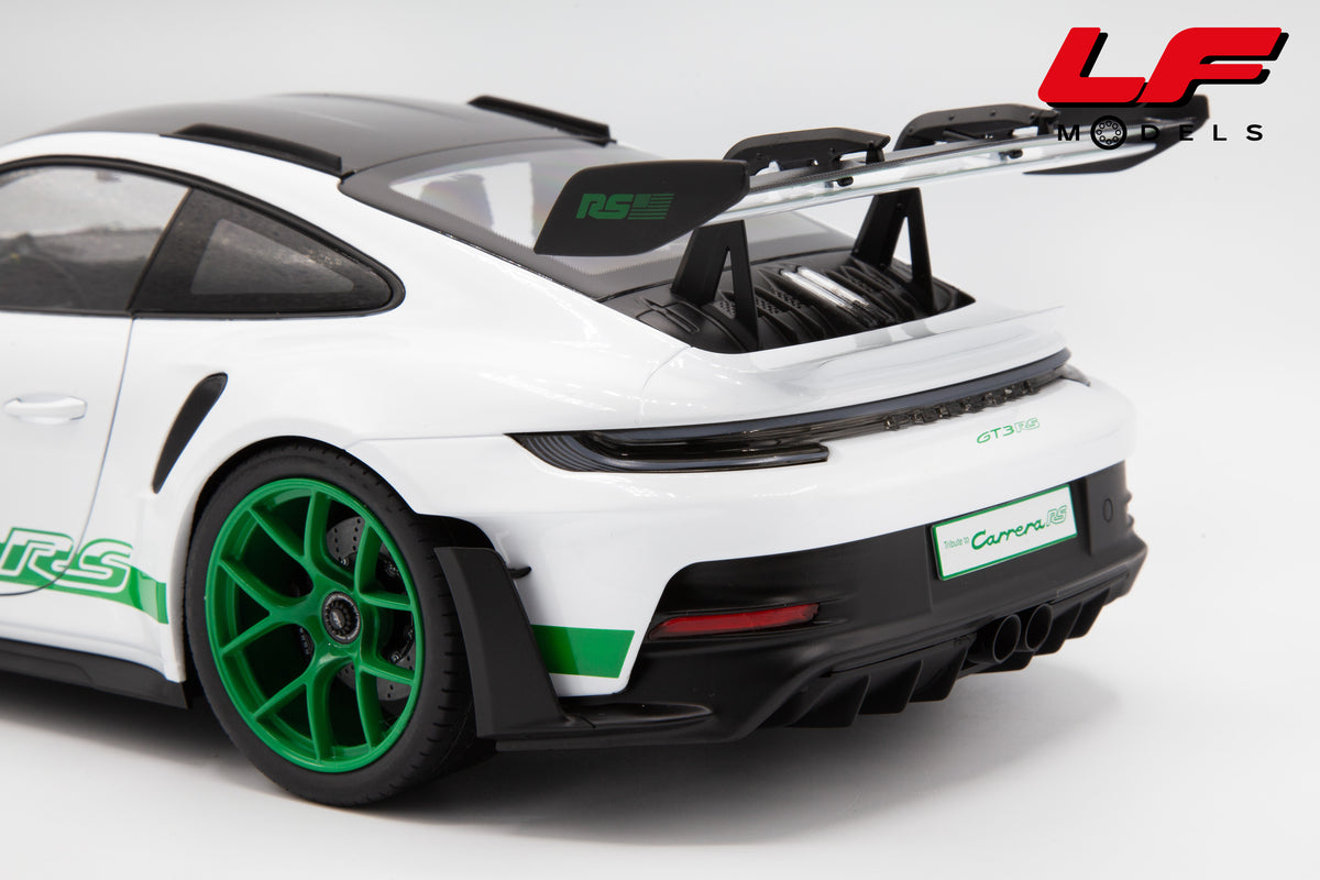 NOREV PORSCHE 911 992 GT3 RS TRIBUTE TO CARRERA RS 2022 WHITE GREEN 1:12