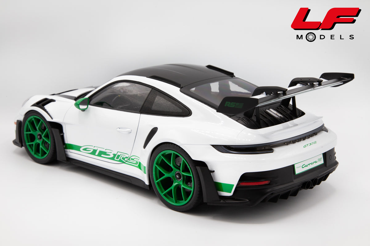NOREV PORSCHE 911 992 GT3 RS TRIBUTE TO CARRERA RS 2022 WHITE GREEN 1:12