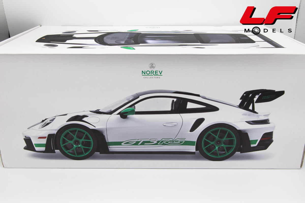 NOREV PORSCHE 911 992 GT3 RS TRIBUTE TO CARRERA RS 2022 WHITE GREEN 1:12