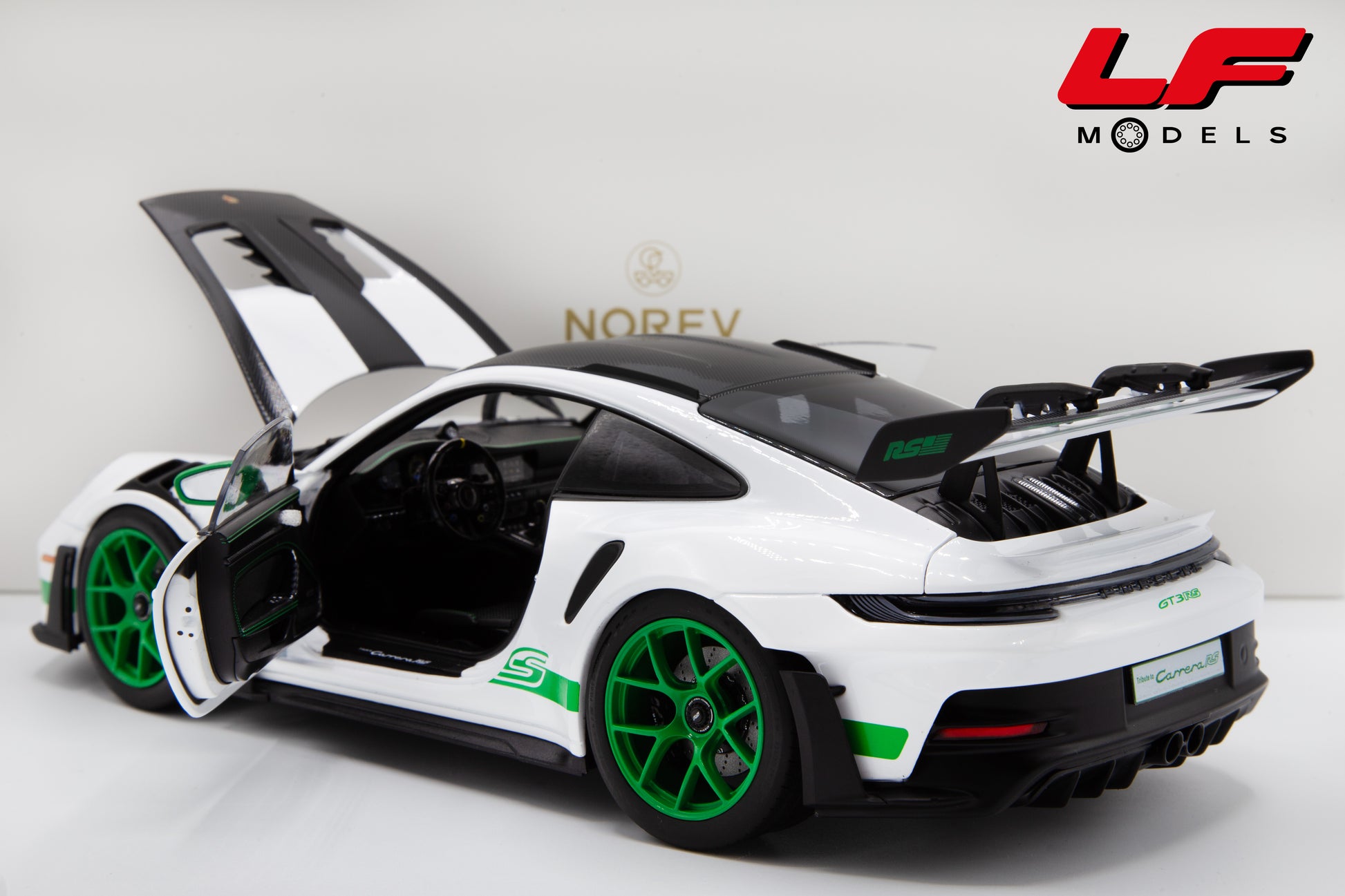 modellino porsche 911 gt3 rs norev 1:18 posteriore