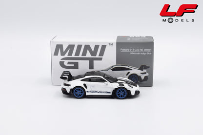 modellino porsche 911 gt3 rs weissach mini gt 1:64 MGT00853-L vista laterale