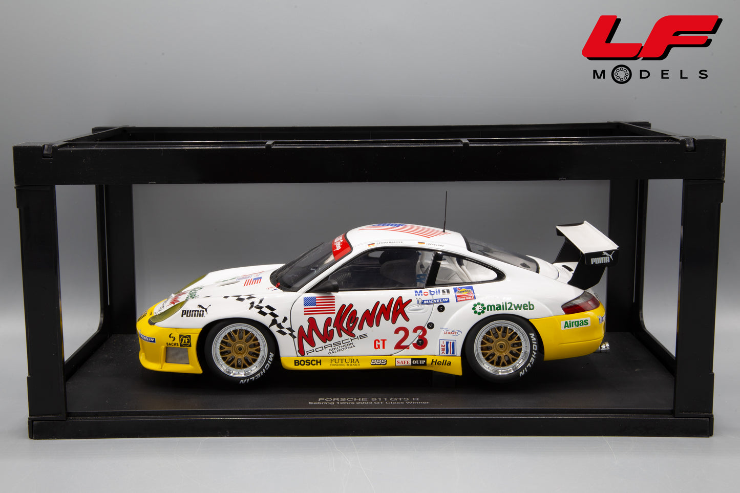 modellino porsche 911 gt3r 12h sebring autoart 1:18 imballo