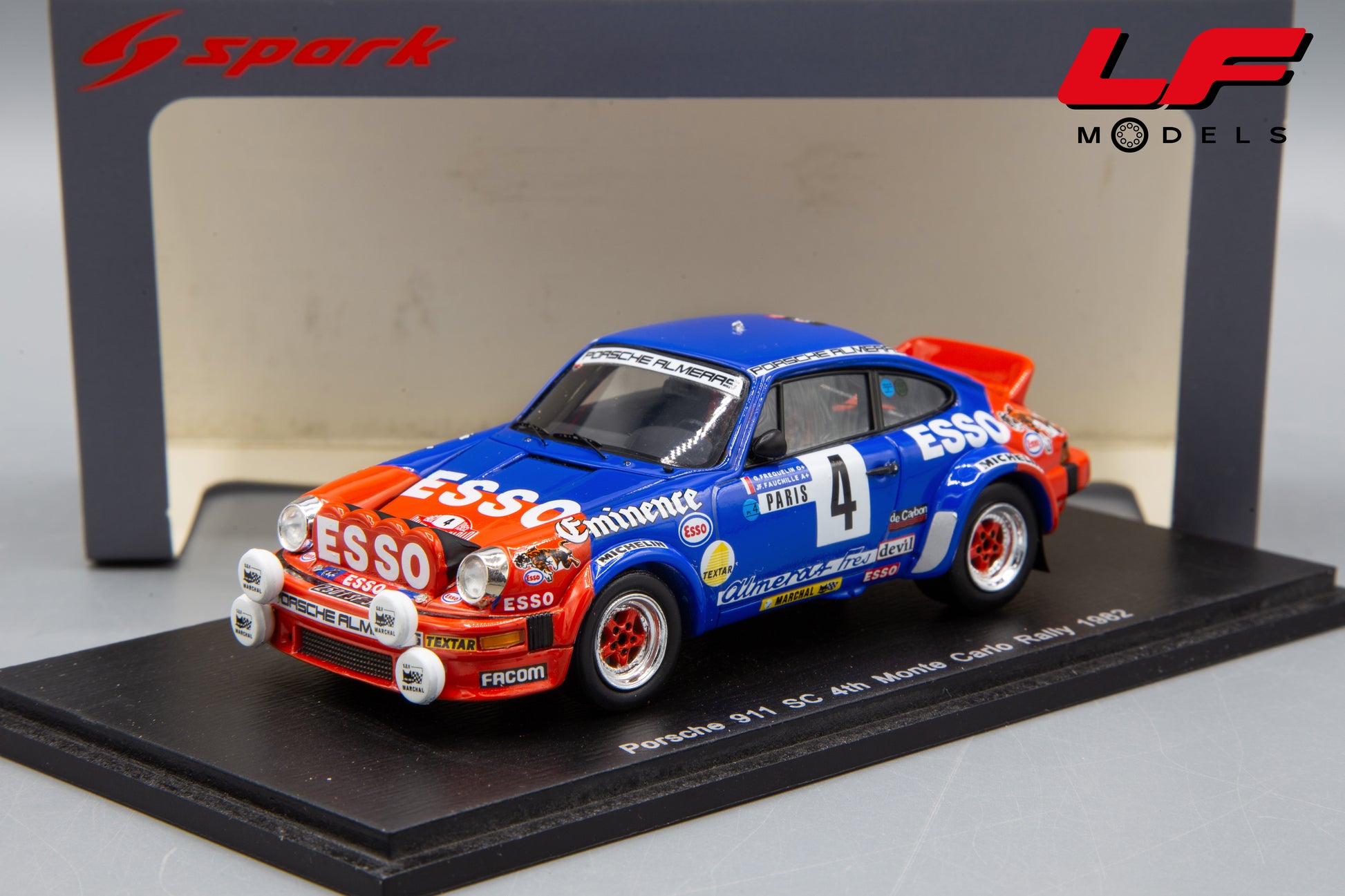 modellino porsche 911 sc esso spark 1:43 frontale