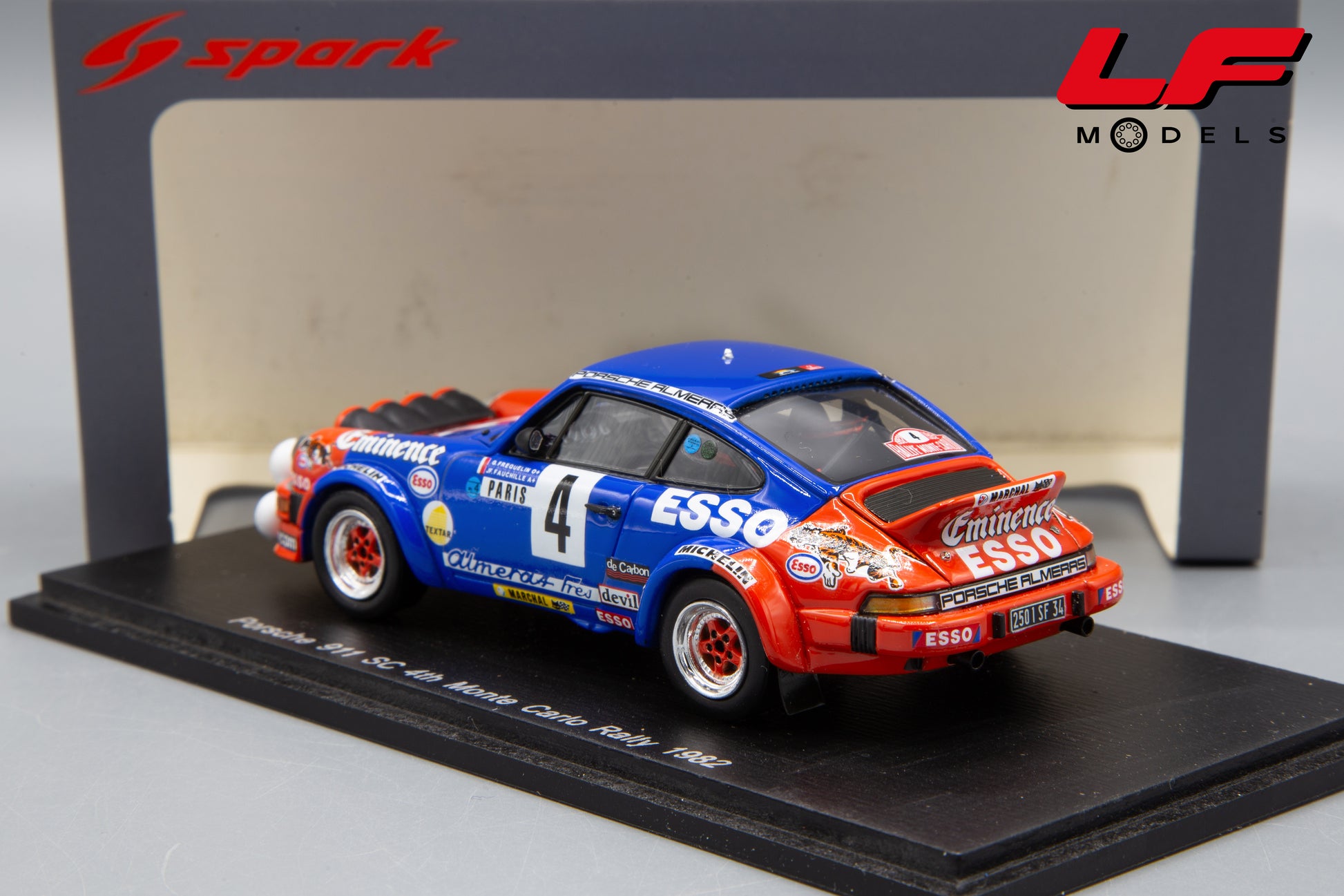 modellino porsche 911 sc esso spark 1:43 posteriore