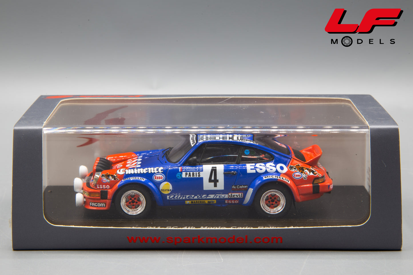 modellino porsche 911 sc esso spark 1:43 scatola