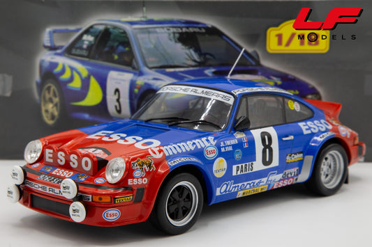 modellino porsche 911 sc rally altaya 1:18 frontale