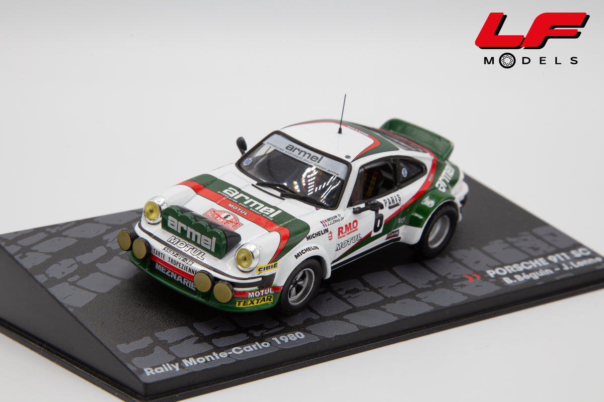 modellino porsche 911 sc rally montecarlo edicola 1:43 vista frontale