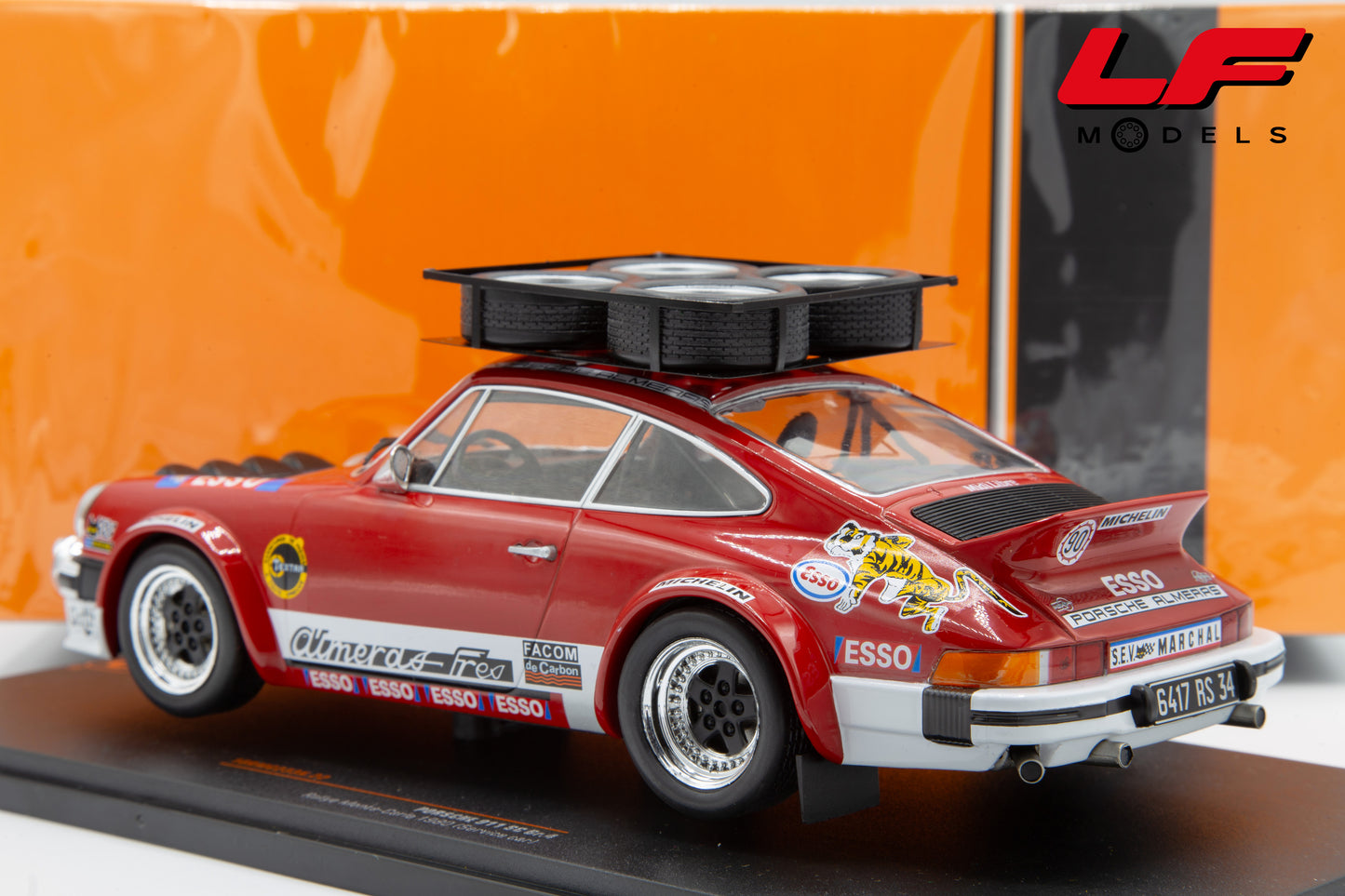 modellino porsche 911 rally ixo 1:18 posteriore