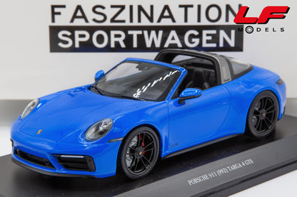 modellino porsche 911 992 targa 4 gts minichamps 1:18 frontale
